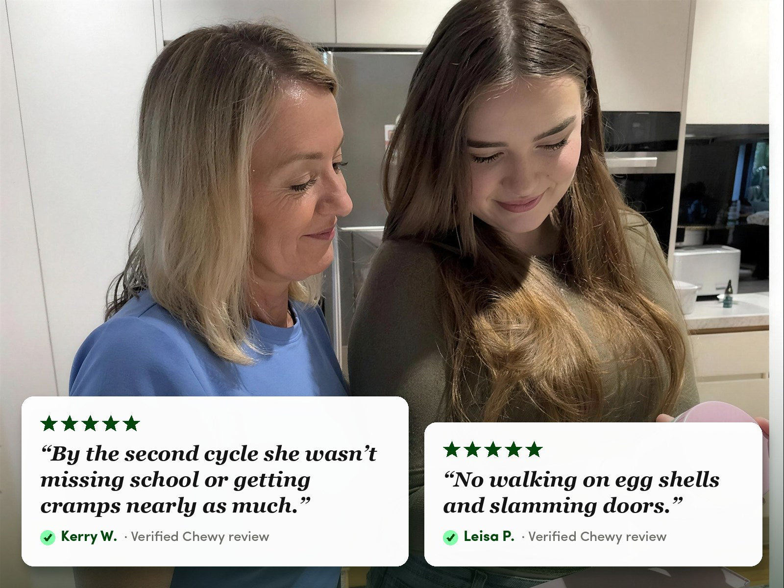 Real mum and daughter with verified Chewy review quotes